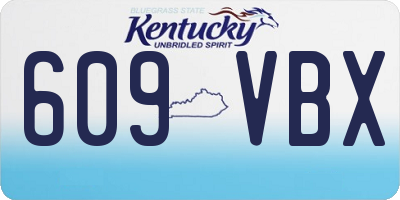 KY license plate 609VBX
