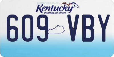 KY license plate 609VBY