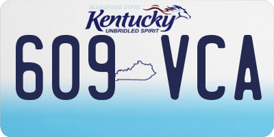 KY license plate 609VCA