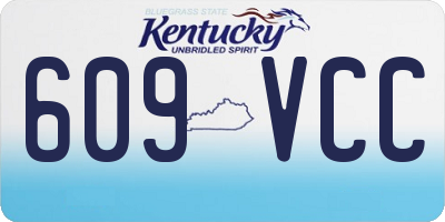 KY license plate 609VCC