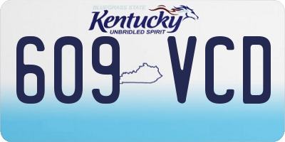 KY license plate 609VCD