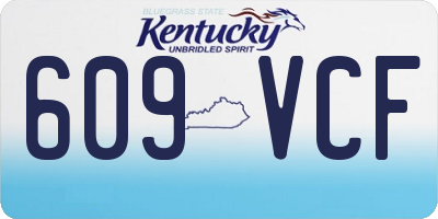 KY license plate 609VCF