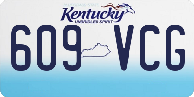 KY license plate 609VCG