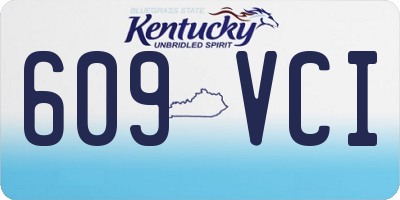 KY license plate 609VCI