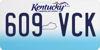 KY license plate 609VCK
