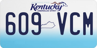 KY license plate 609VCM