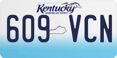 KY license plate 609VCN