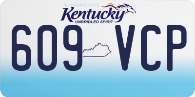 KY license plate 609VCP