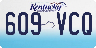 KY license plate 609VCQ