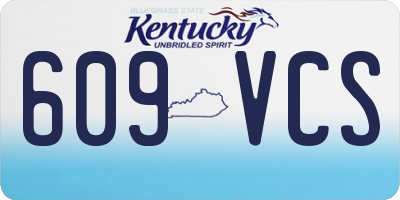 KY license plate 609VCS