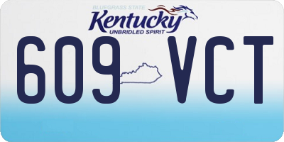 KY license plate 609VCT