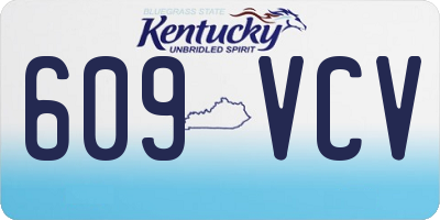 KY license plate 609VCV