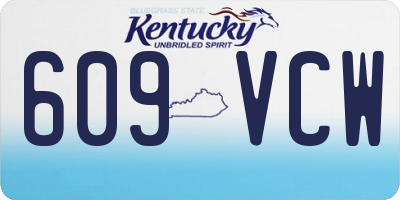 KY license plate 609VCW