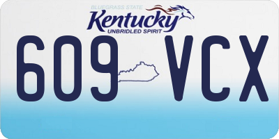 KY license plate 609VCX
