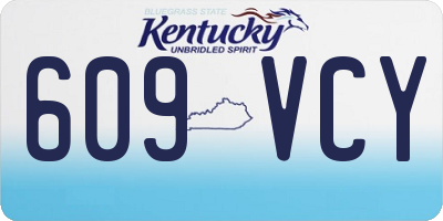 KY license plate 609VCY