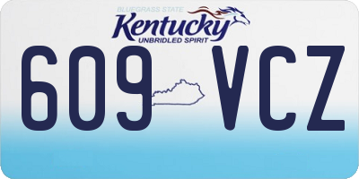 KY license plate 609VCZ