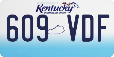 KY license plate 609VDF