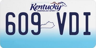 KY license plate 609VDI