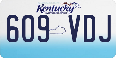 KY license plate 609VDJ