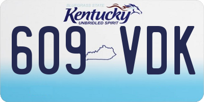 KY license plate 609VDK