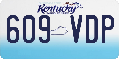 KY license plate 609VDP