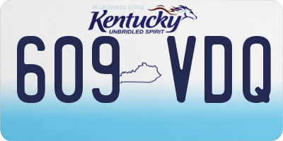 KY license plate 609VDQ