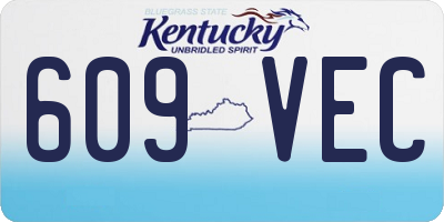 KY license plate 609VEC