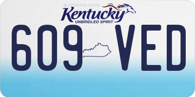 KY license plate 609VED