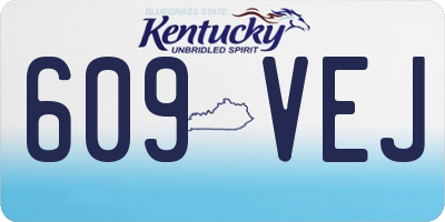 KY license plate 609VEJ