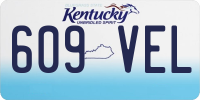 KY license plate 609VEL