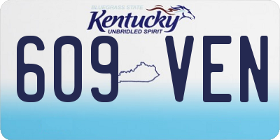 KY license plate 609VEN