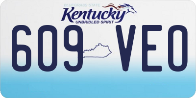 KY license plate 609VEO