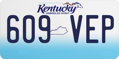 KY license plate 609VEP