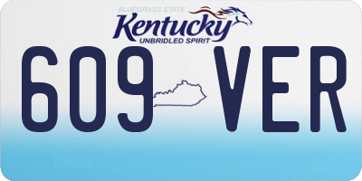 KY license plate 609VER