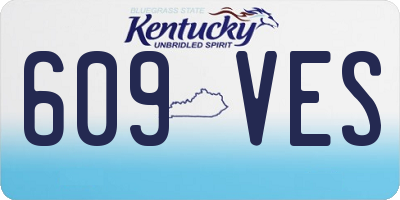 KY license plate 609VES