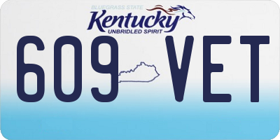 KY license plate 609VET