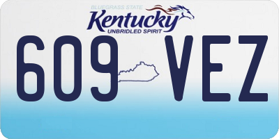 KY license plate 609VEZ