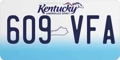 KY license plate 609VFA