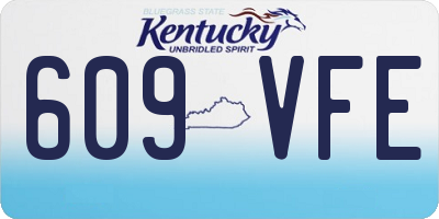 KY license plate 609VFE