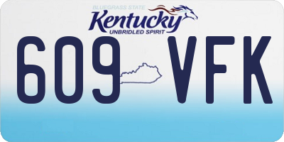 KY license plate 609VFK