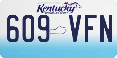 KY license plate 609VFN