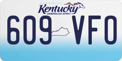 KY license plate 609VFO
