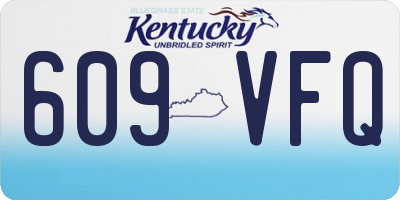 KY license plate 609VFQ