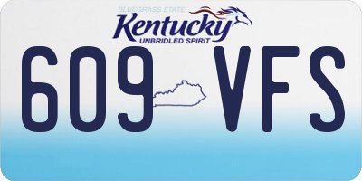 KY license plate 609VFS
