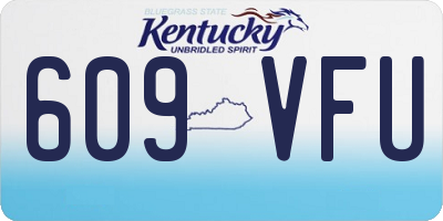 KY license plate 609VFU