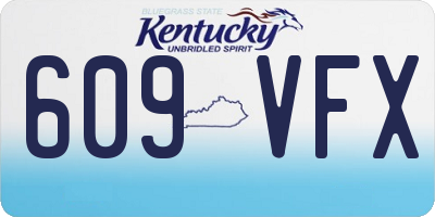 KY license plate 609VFX