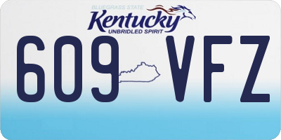 KY license plate 609VFZ