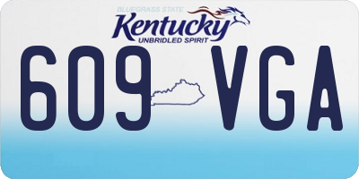 KY license plate 609VGA