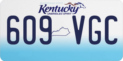 KY license plate 609VGC