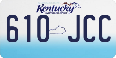 KY license plate 610JCC